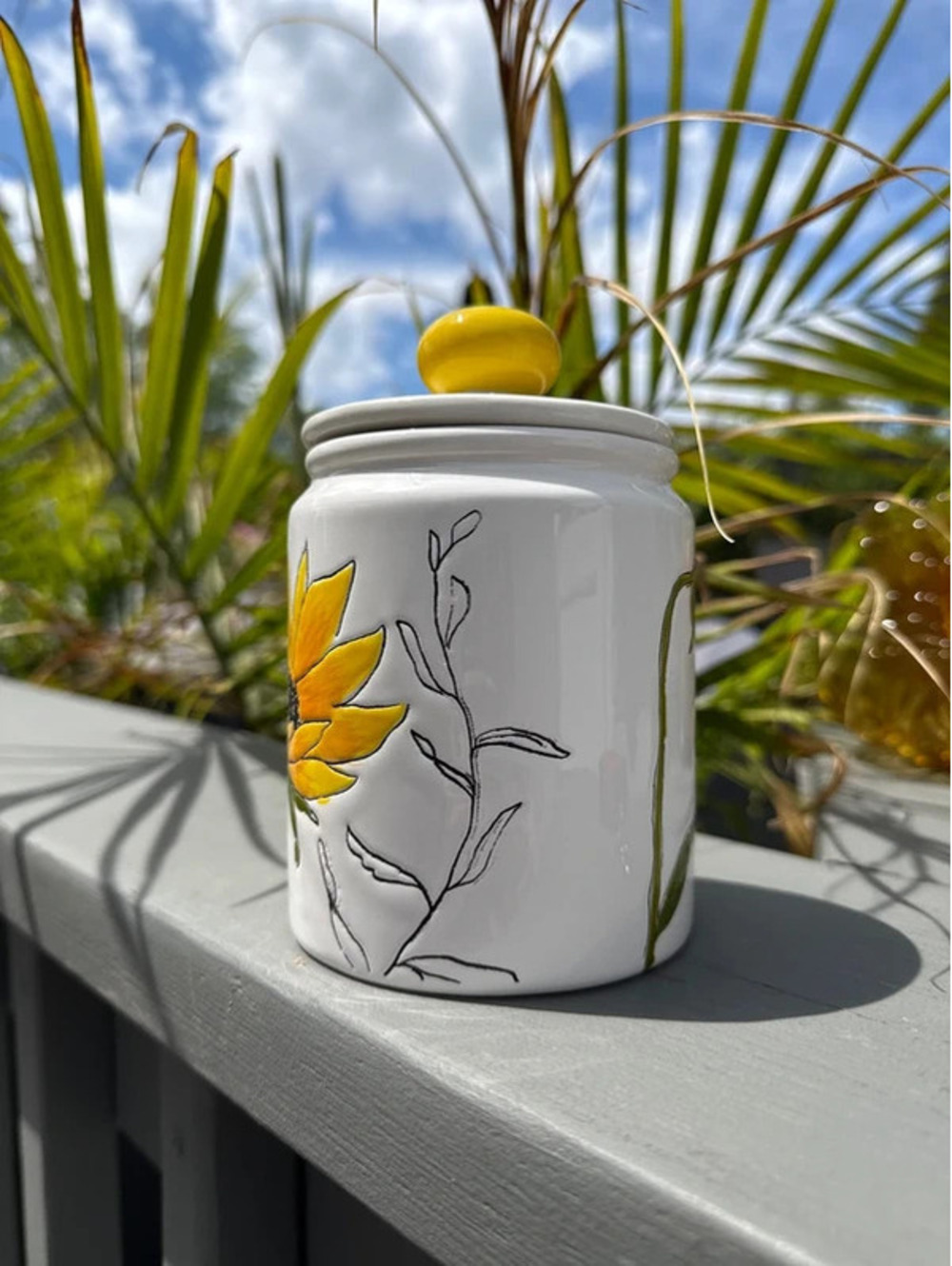 Sunflower small jar 6” - Picture 3 of 4